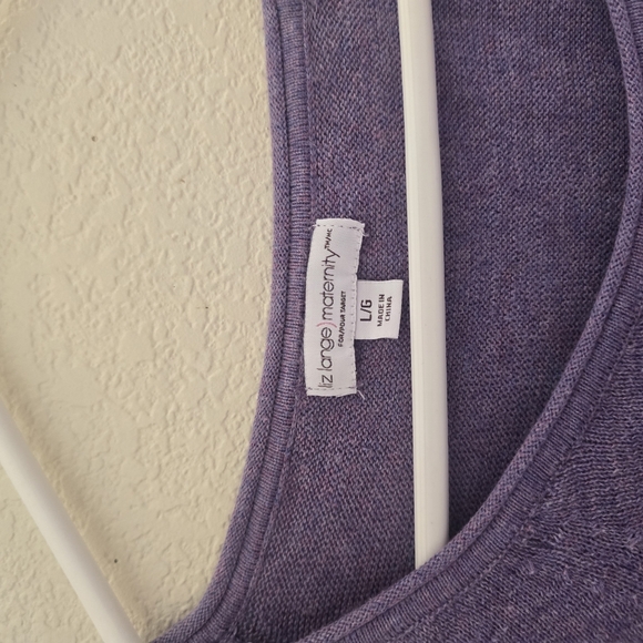 Liz Lange Purple Maternity Top - Size L, Soft & Comfy! - Picture 2 of 4